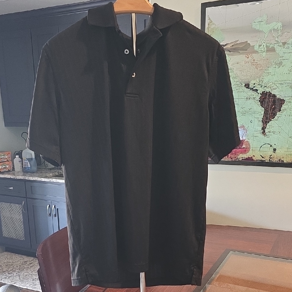 George Men's Solid Black Polo Shirt